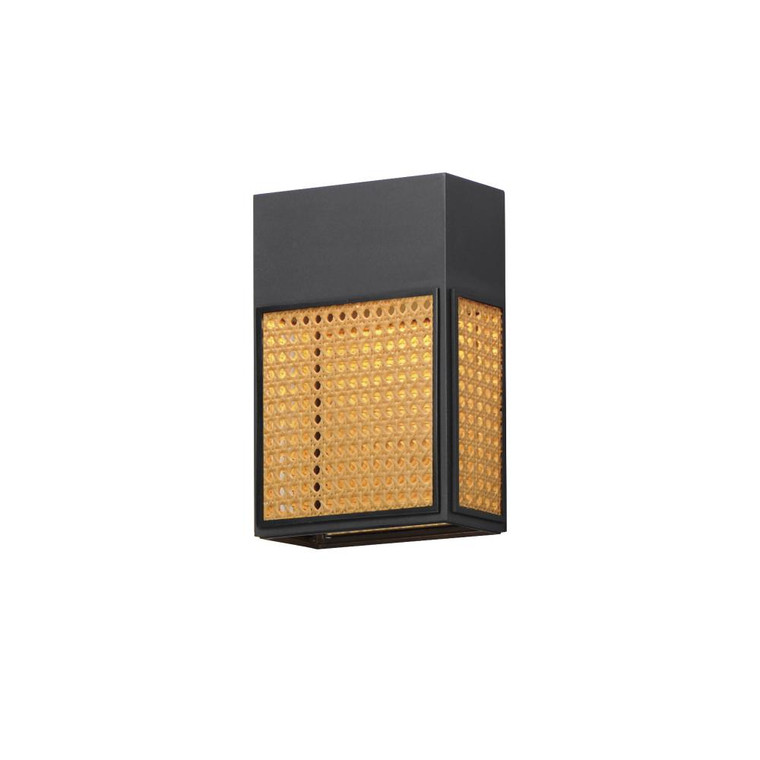 Lattice 8 Inch Outdoor Wall Lantern – Black