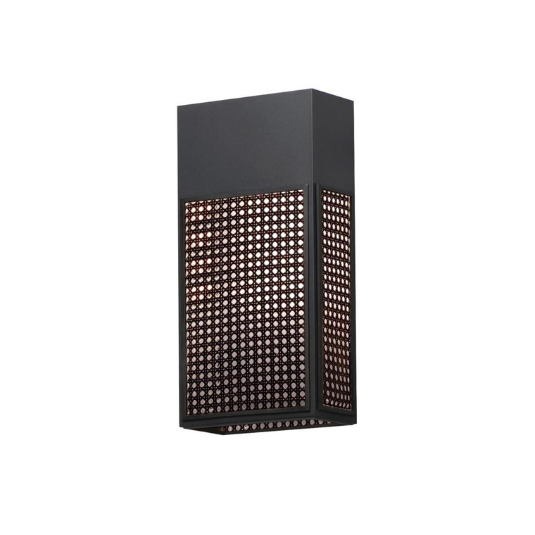 Lattice 8 Inch Outdoor Wall Lantern – Black
