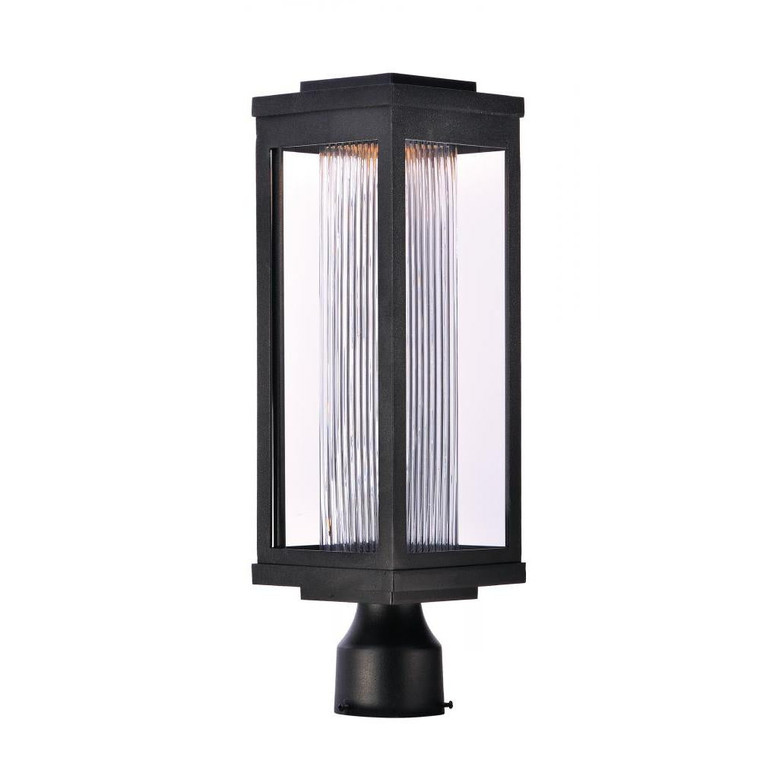 Salon LED 6 Inch Outdoor Post Lantern – Black