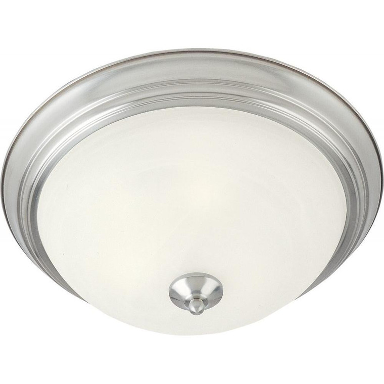 Essentials 11.5 Inch Flush Mount Light – Satin Nickel