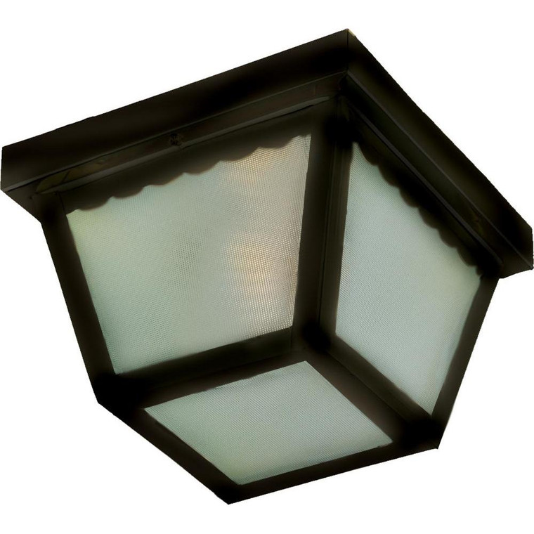 Outdoor Essentials 9.5 Inch Flush Mount Light – Black