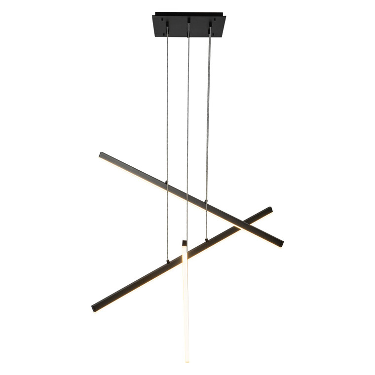 Vega 3 Head Black LED Multi Pendant