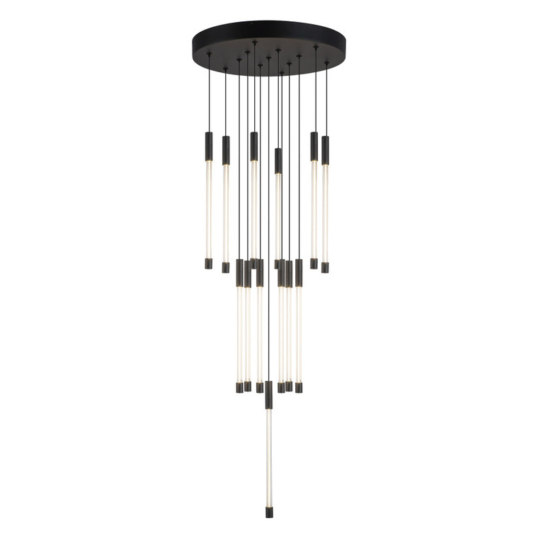 Motif 13-in Black LED Multi Pendant