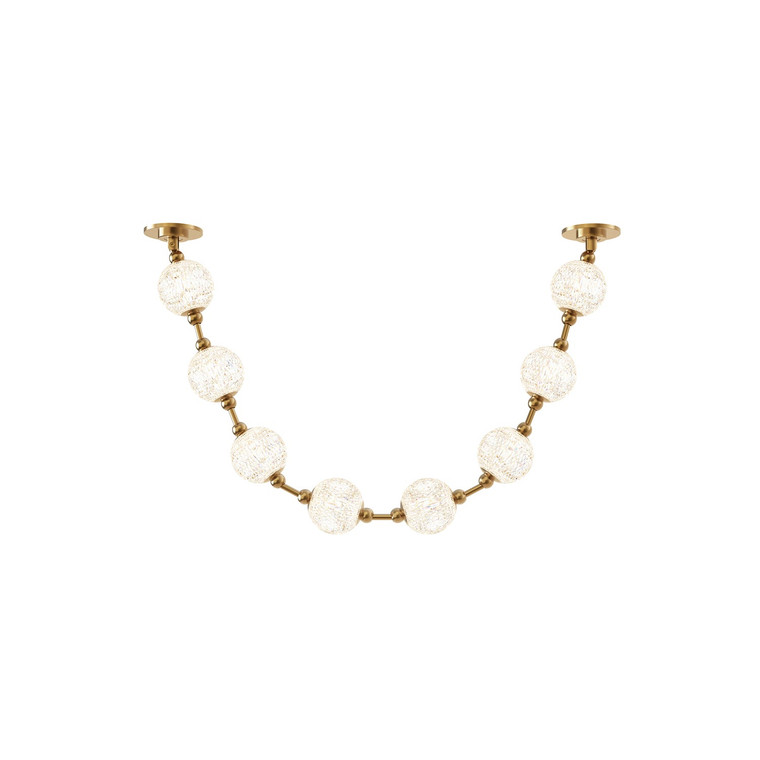 Marni 5-ft Natural Brass LED Pendant