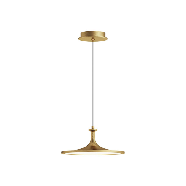Issa 12-in Brushed Gold LED Pendant