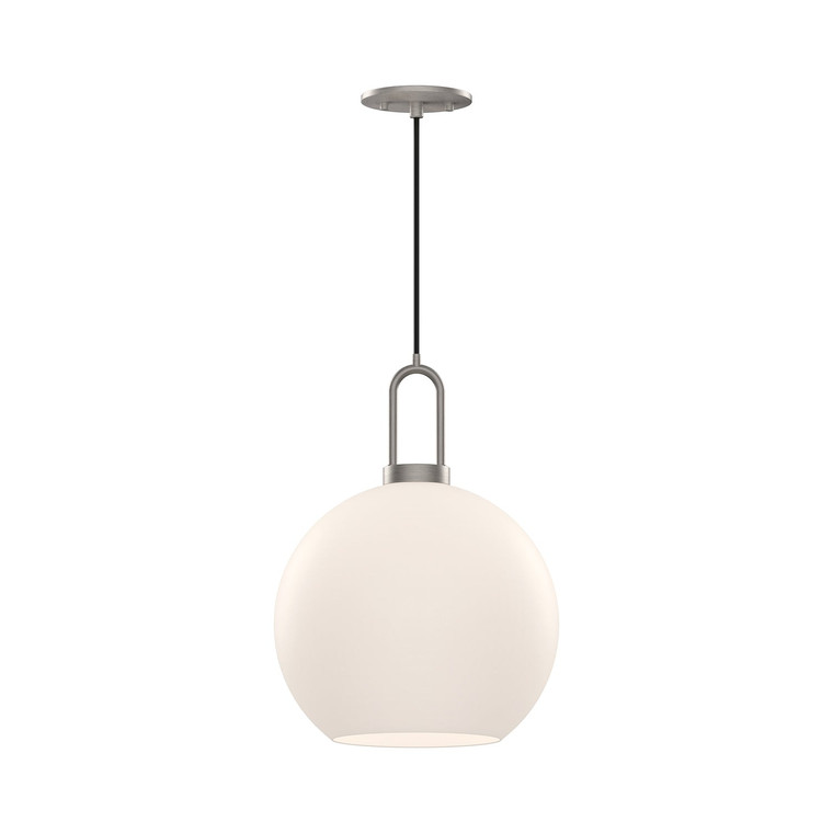 Soji 10-in Brushed Nickel/Opal Matte Glass 1 Light Pendant