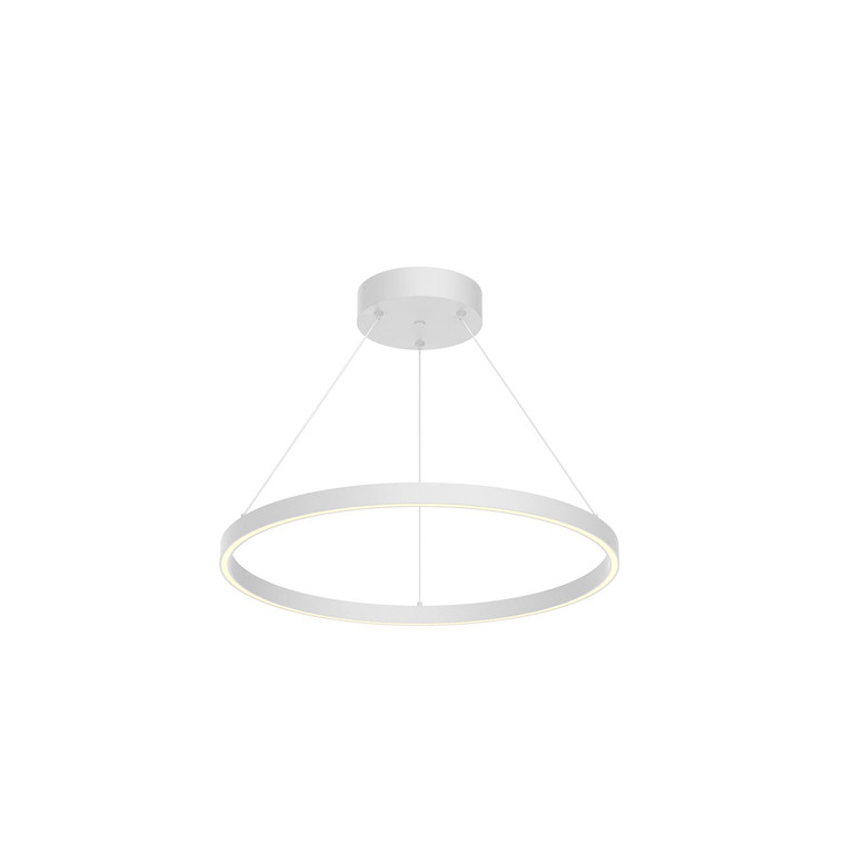 Cerchio 24-in White LED Pendant