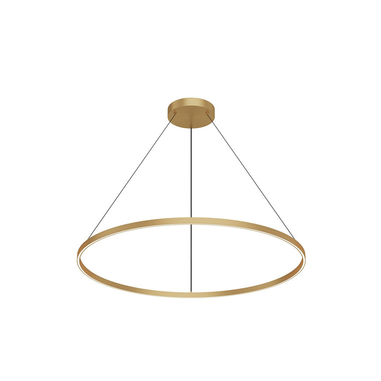 Cerchio 48-in Brushed Gold LED Pendant