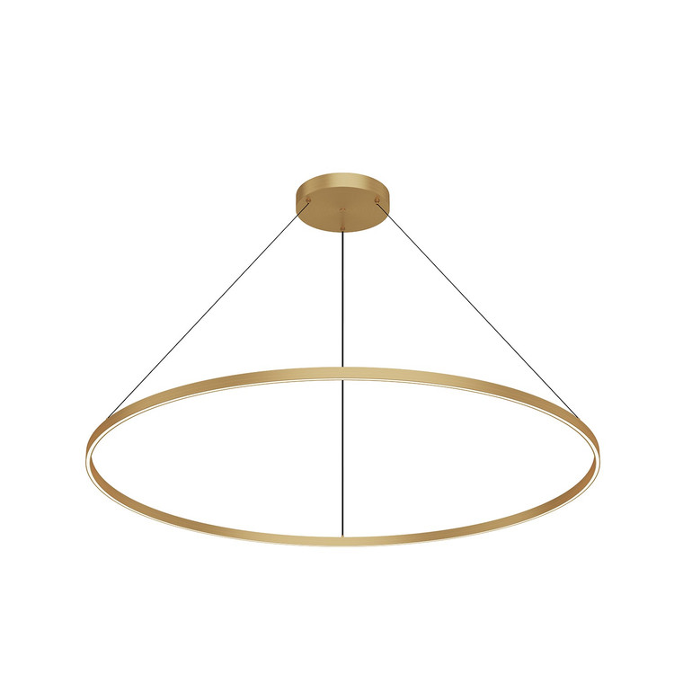 Cerchio 60-in Brushed Gold LED Pendant