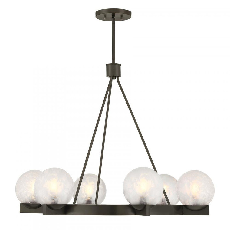 Savoy House Darien 1-1014-6-15 32 Inch 6 Light Mediterranean Bronze Chandelier Dry Rated
