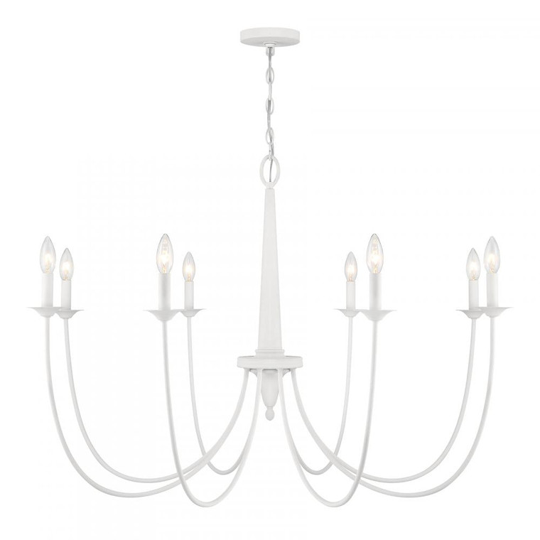 Savoy House Stonecrest 1-1202-8-83 42 Inch 8 Light Bisque White Chandelier Dry Rated