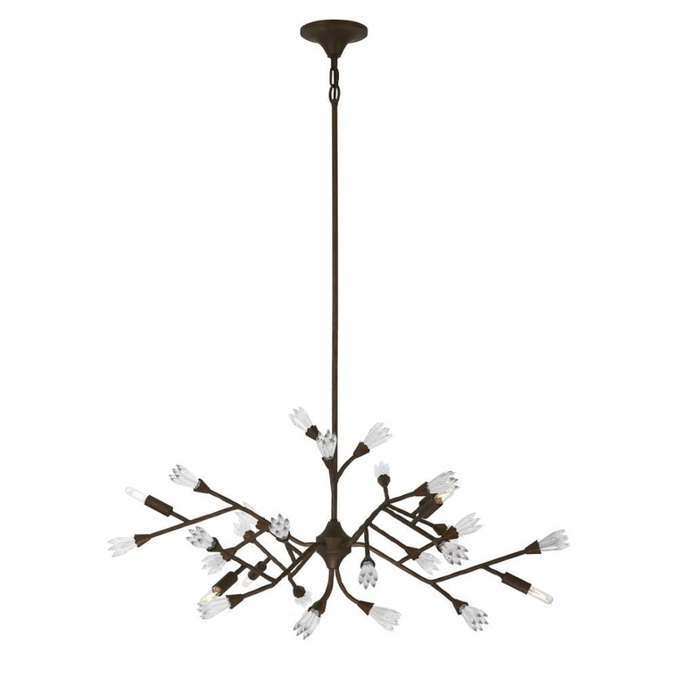 Savoy House Malinda 1-2168-6-105 41 Inch 6 Light Bark Chandelier Dry Rated