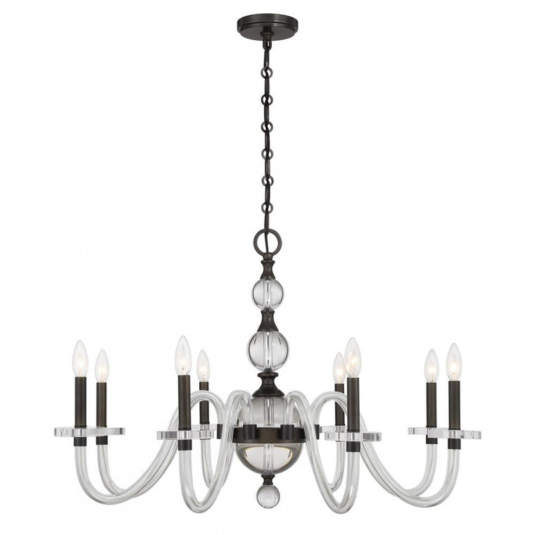 Savoy House Aragon 1-4278-8-15 34 Inch 8 Light Mediterranean Bronze Chandelier Dry Rated