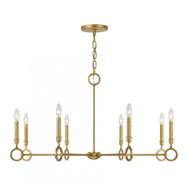Savoy House Noah 1-6847-8-93 40 Inch 8 Light Gold Armory Chandelier Dry Rated