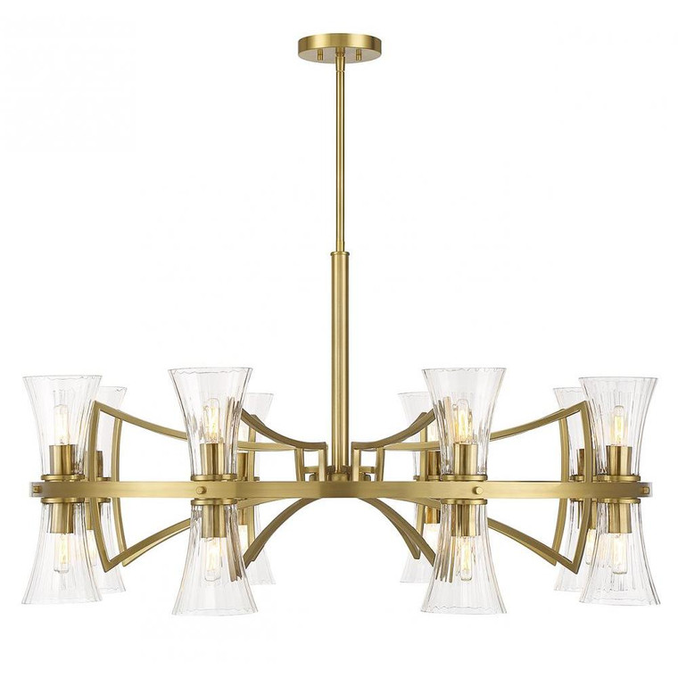 Savoy House Bennington 1-9705-16-322 45 Inch 16 Light Warm Brass Chandelier Dry Rated