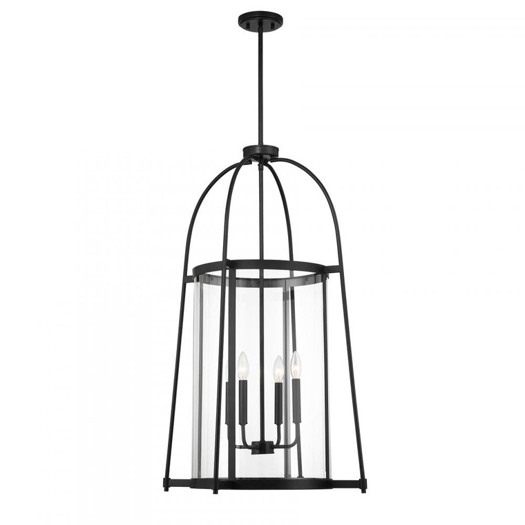 Savoy House Rosedale 3-2406-4-89 23 Inch 4 Light Matte Black Pendant Dry Rated