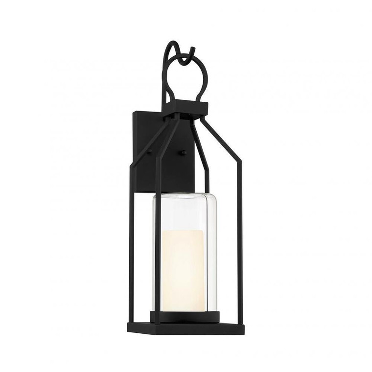 Savoy House Hamilton 5-1985-BK 6 Inch 1 Light Matte Black Outdoor Wall Sconce Light Wet Rated