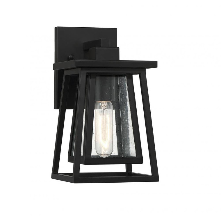 Savoy House Denver 5-2020-BK 6 Inch 1 Light Matte Black Outdoor Wall Sconce Light Wet Rated