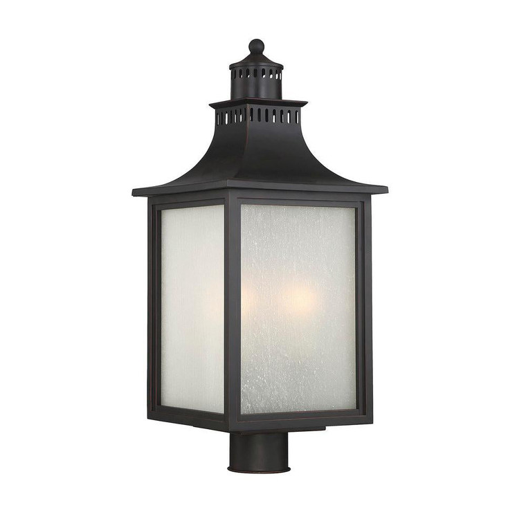 Savoy House Monte Grande 5-255-13 10 Inch 3 Light English Bronze Outdoor Post Light Fixture Wet Rated