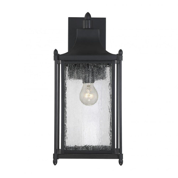 Savoy House Dunnmore 5-3452-BK 8 Inch 1 Light Black Outdoor Wall Sconce Light Wet Rated