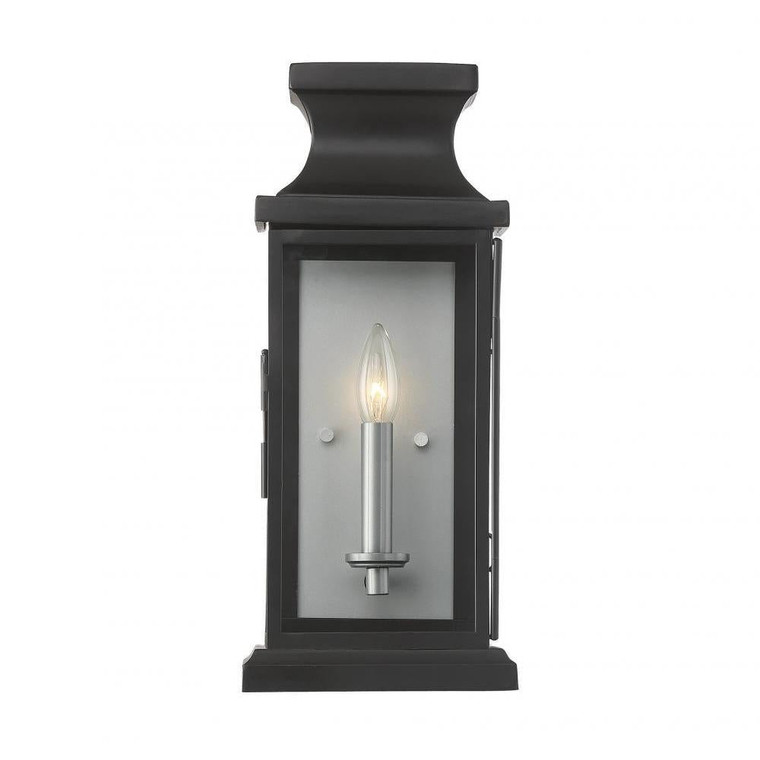 Savoy House Brooke 5-5910-BK 7 Inch 1 Light Black Outdoor Wall Sconce Light Wet Rated