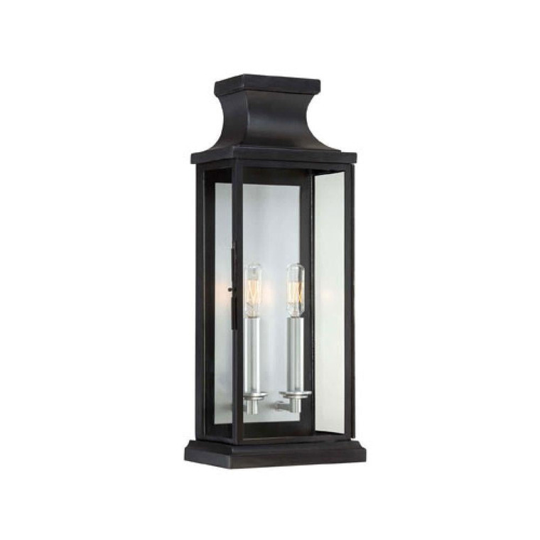 Savoy House Brooke 5-5911-BK 8 Inch 2 Light Black Outdoor Wall Sconce Light Wet Rated