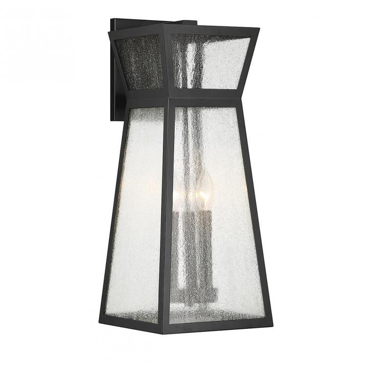 Savoy House Millford 5-636-BK 9 Inch 3 Light Matte Black Outdoor Wall Sconce Light Wet Rated