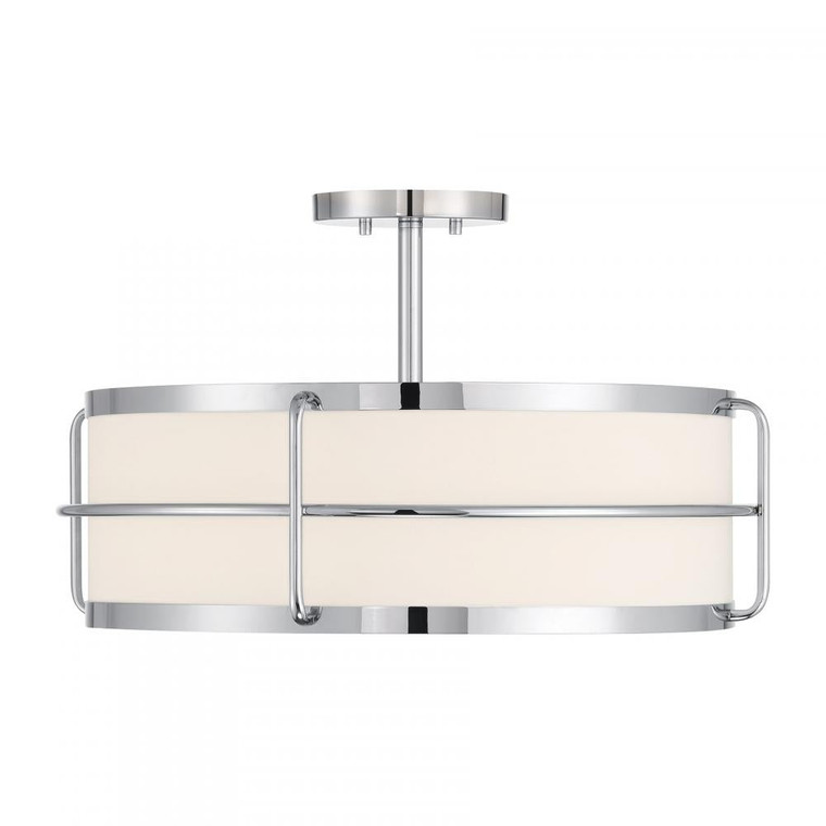 Savoy House Chauncey 6-4193-4-11 22 Inch 4 Light Chrome Semi-Flush Dry Rated