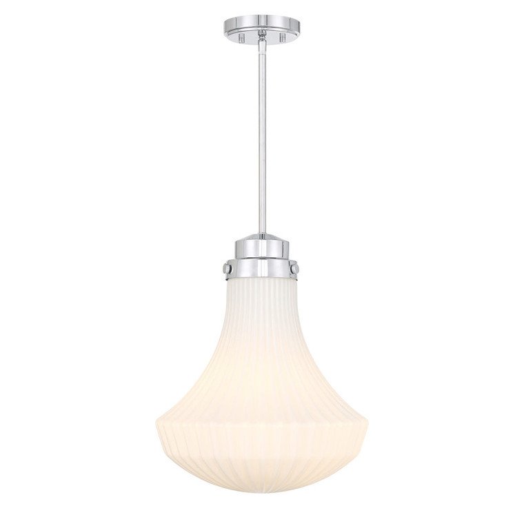Savoy House Bartlet 7-0108-1-11 14 Inch 1 Light Polished Chrome Pendant Dry Rated