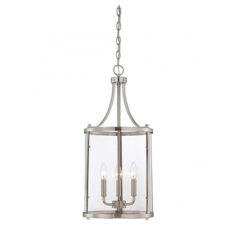 Savoy House Penrose 7-1040-3-SN 12 Inch 3 Light Satin Nickel Pendant Dry Rated