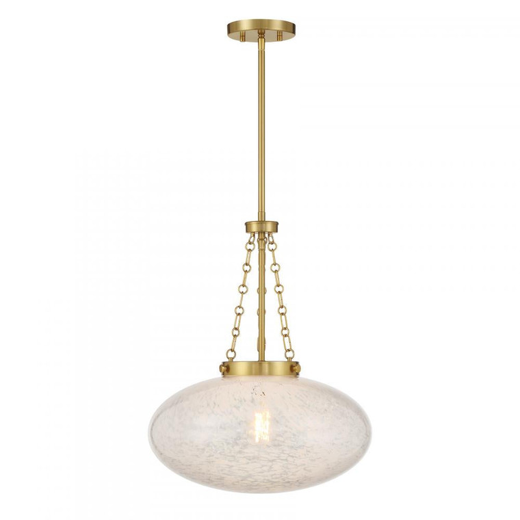 Savoy House Willow 7-1740-1-322 16 Inch 1 Light Warm Brass Pendant Dry Rated