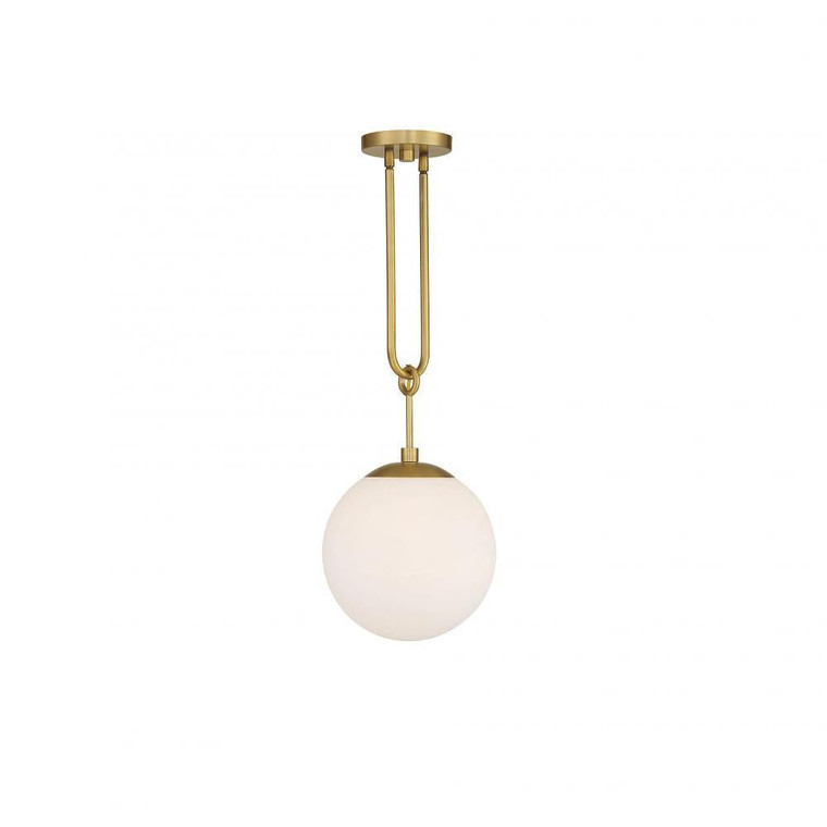 Savoy House Becker 7-180-1-322 10 Inch 1 Light Warm Brass Pendant Dry Rated