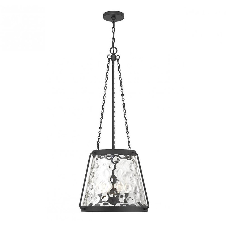 Savoy House Crawford 7-1804-4-89 18 Inch 4 Light Matte Black Pendant Dry Rated