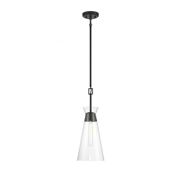 Savoy House Lakewood 7-1831-1-89 8 Inch 1 Light Matte Black Pendant Dry Rated