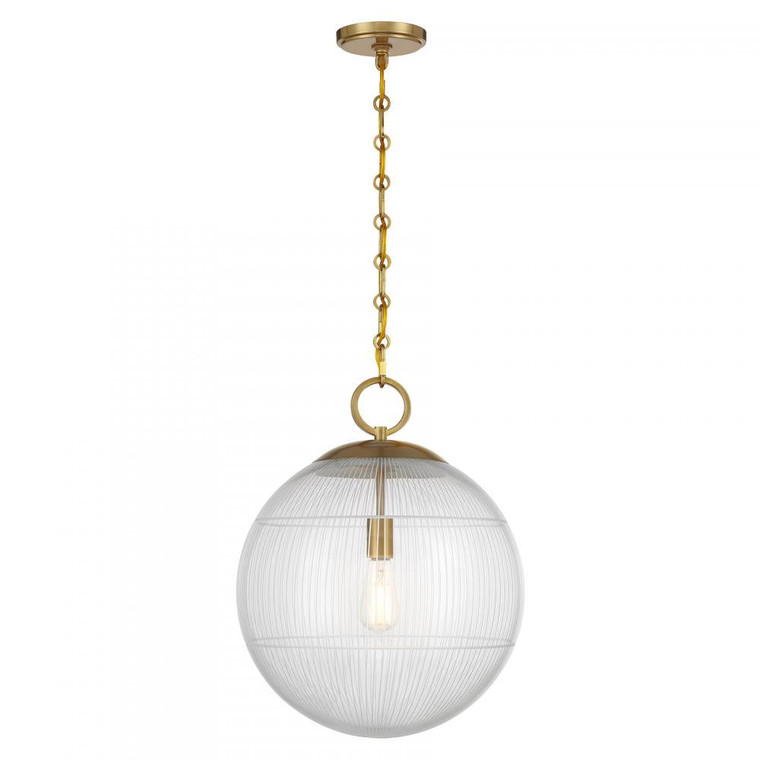 Savoy House Cabot 7-1840-1-322 16 Inch 1 Light Warm Brass Pendant Dry Rated