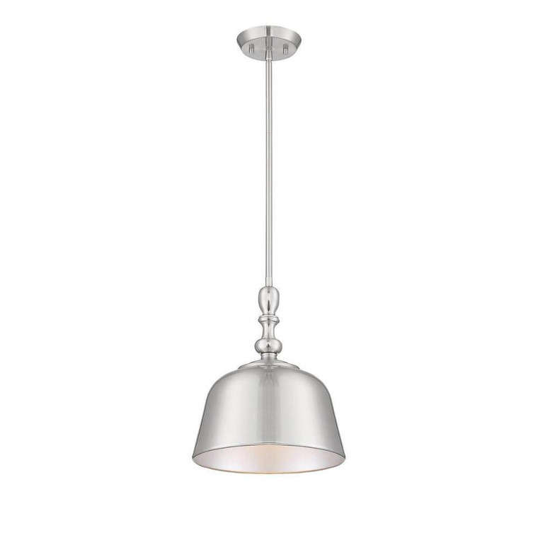 Savoy House Berg 7-3751-1-SN 11 Inch 1 Light Satin Nickel Pendant Dry Rated