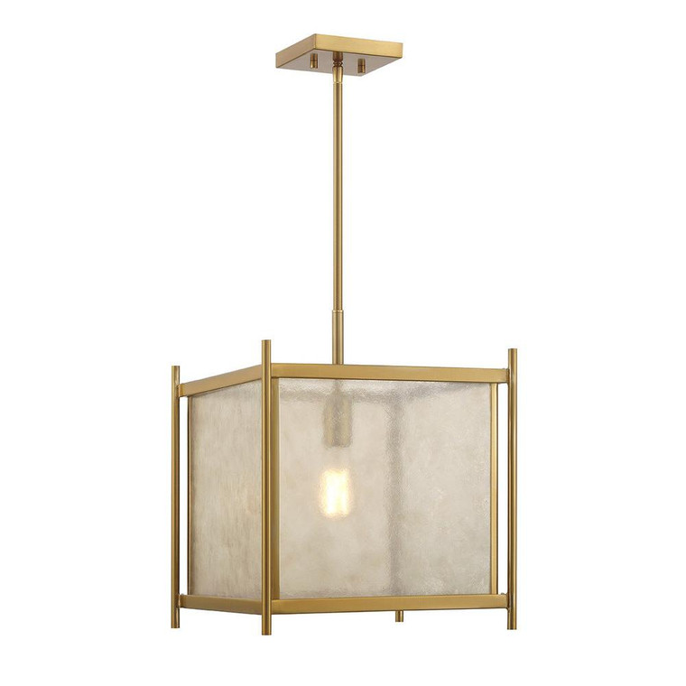 Savoy House Jacobs 7-3801-1-322 14 Inch 1 Light Warm Brass Pendant Dry Rated