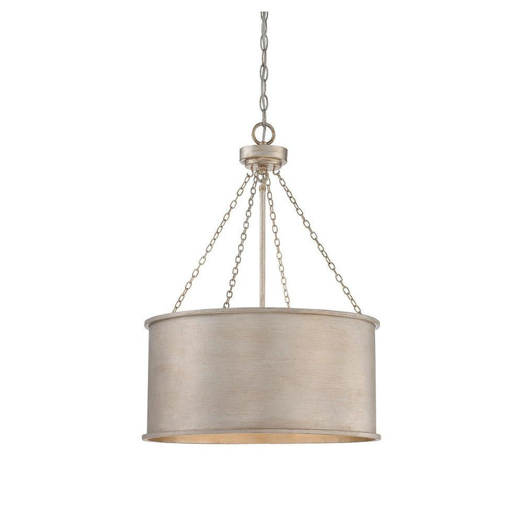 Savoy House Rochester 7-487-4-53 19 Inch 4 Light Silver Patina Pendant Dry Rated