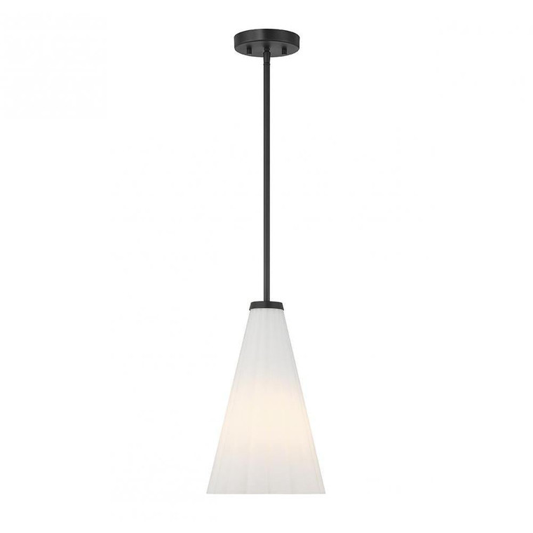 Savoy House Bristol 7-8840-1-89 9 Inch 1 Light Matte Black Pendant Dry Rated
