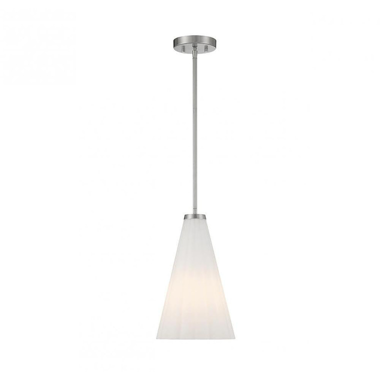 Savoy House Bristol 7-8840-1-SN 9 Inch 1 Light Satin Nickel Pendant Dry Rated