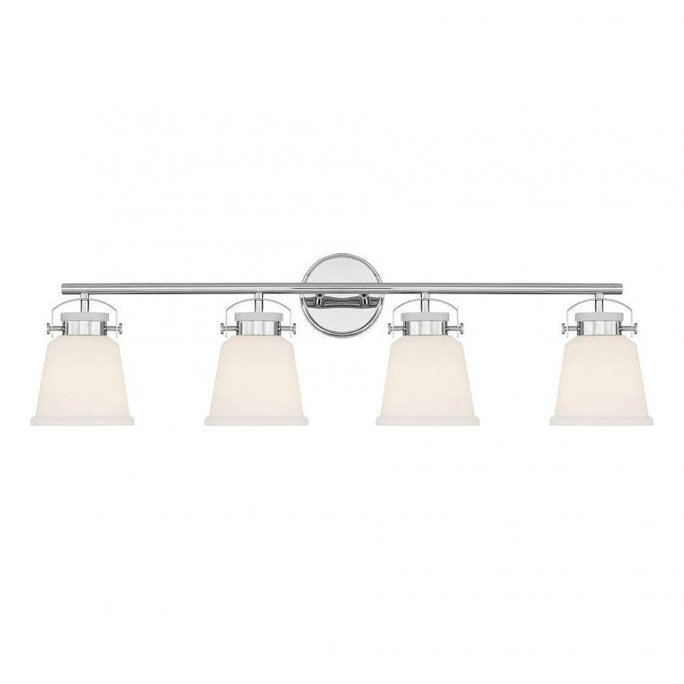 Savoy House Kaden 8-1627-4-11 34 Inch 4 Light Polished Chrome Bathroom Vanity Light Damp Rated