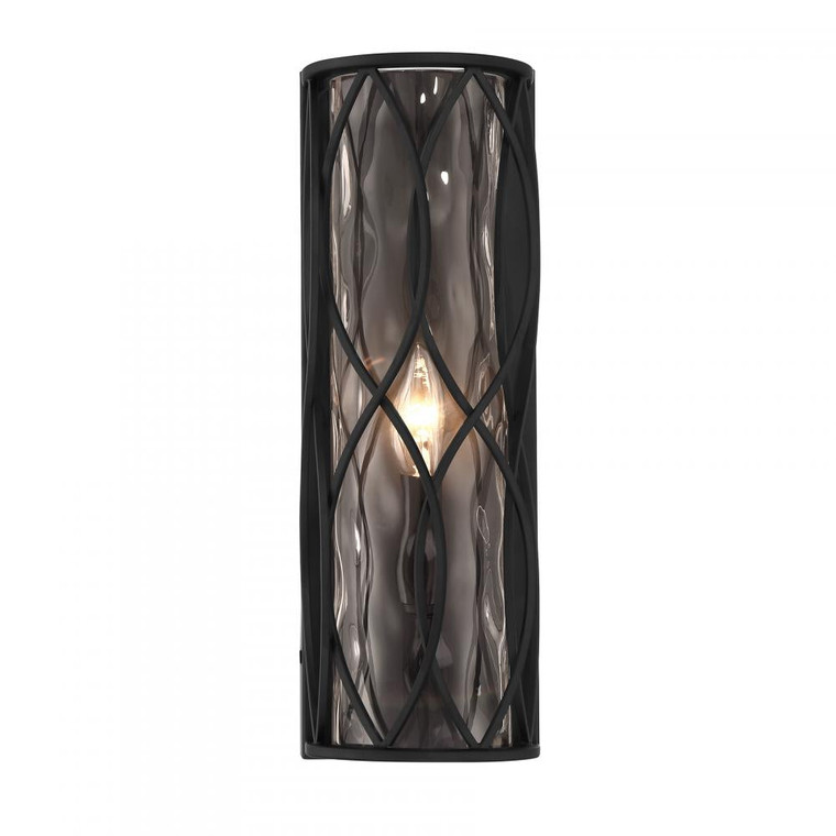 Savoy House Snowden 9-2006-1-89 4 Inch 1 Light Matte Black Sconce Damp Rated
