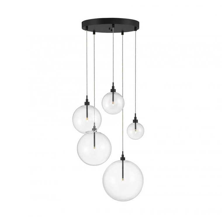 Meridian 5-Light Pendant M10099ORB 28 Inch 5 Light Oil Rubbed Bronze Pendant Dry Rated