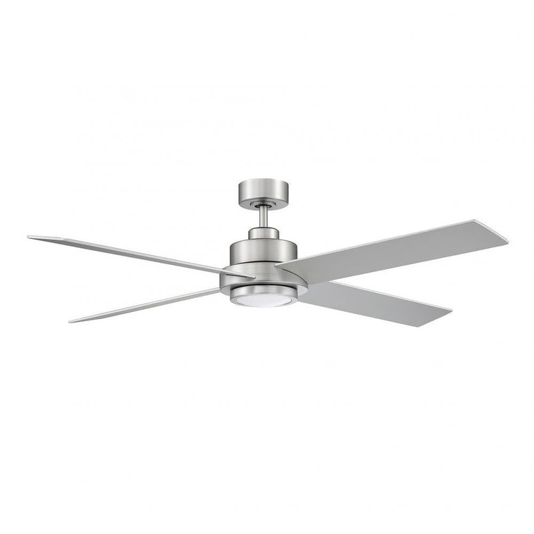 Meridian M2011BNRV 56 Inch LED Brushed Nickel Ceiling Fan Damp Rated