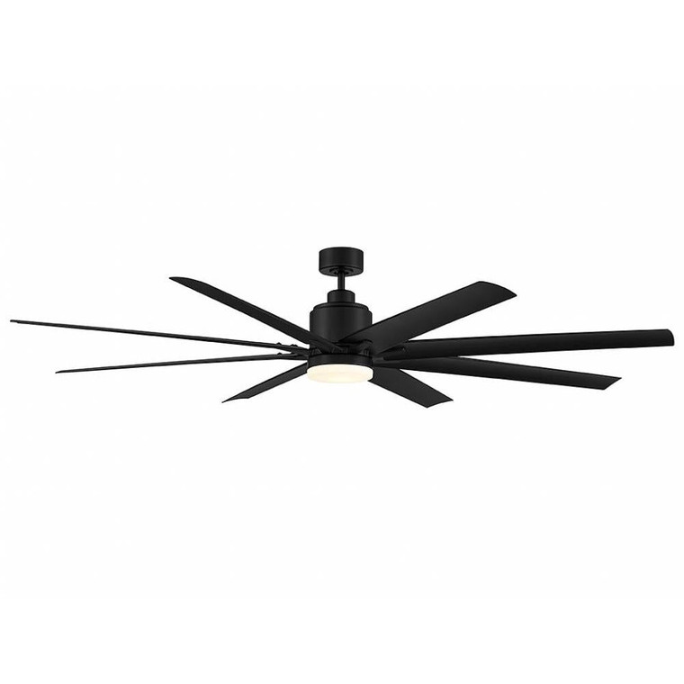 Meridian M2025MBK 72 Inch LED Matte Black Outdoor  Ceiling Fan Wet Rated