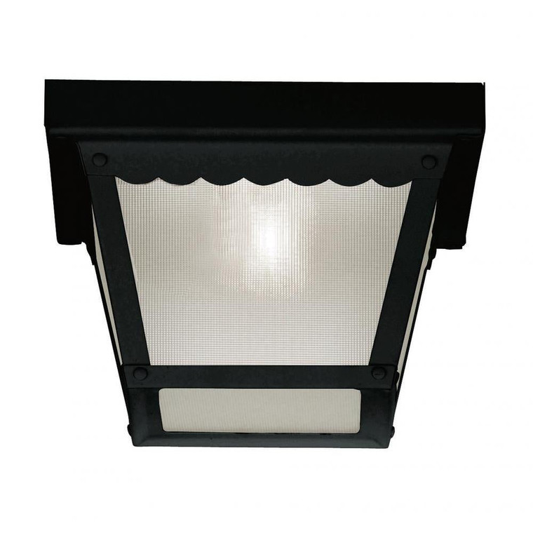 Meridian 1-Light Outdoor Ceiling Light M50058BK 8 Inch 1 Light Black Outdoor  Flush Mount Wet Rated