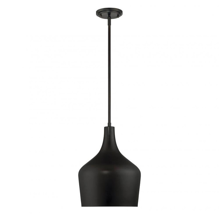 Meridian 1-Light Pendant M70020ORB 10 Inch 1 Light Oil Rubbed Bronze Pendant Dry Rated