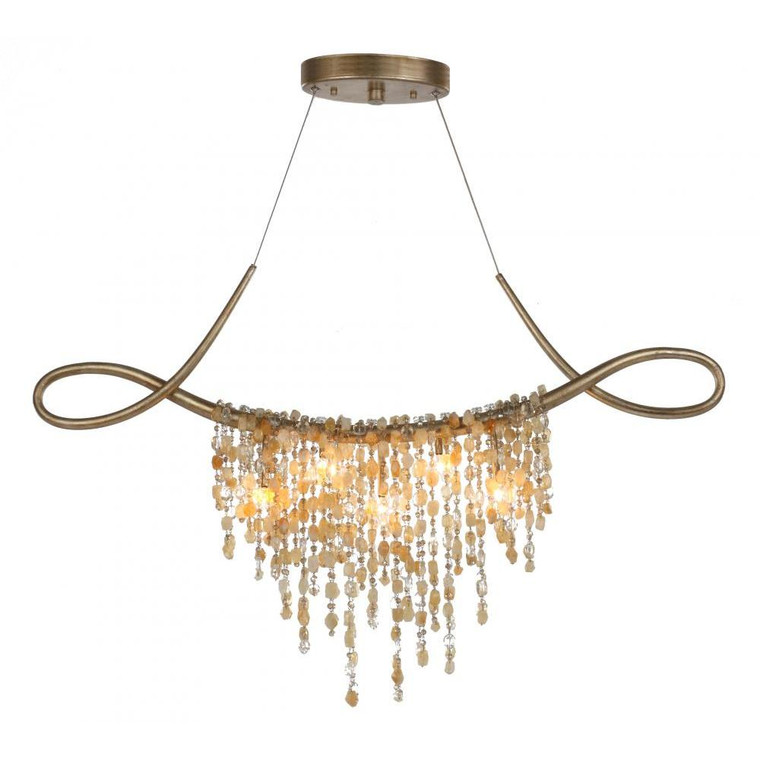 4 Inch Suspension Chandelier – Golden Silver