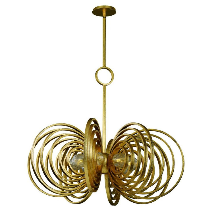 38 Inch Suspension Pendant – Gold Leaf