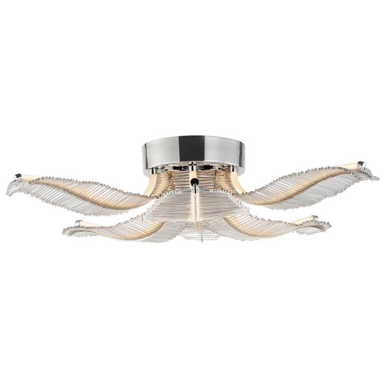 28 Inch Flush Mount – Polished Nickel